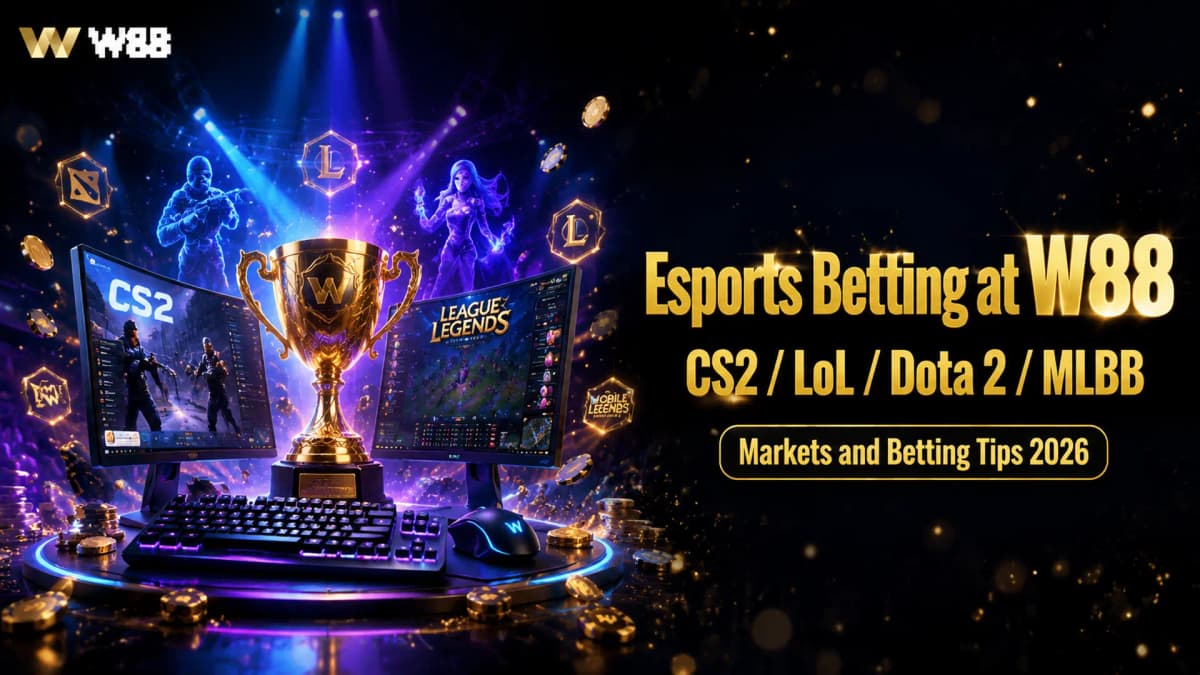 Esports Betting at W88 — CS2, LoL, Dota 2, MLBB Markets and Tips 2026