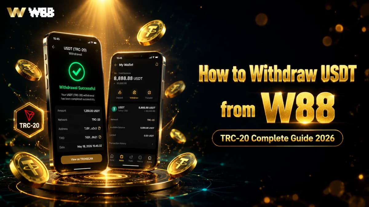 How to Withdraw USDT from W88 — TRC-20 Guide and Limits 2026
