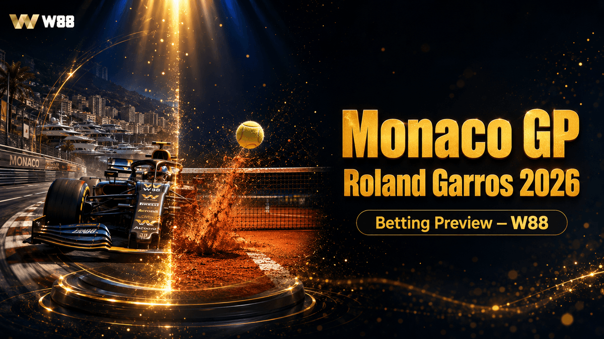 Monaco Grand Prix 2026 and Roland Garros Quarterfinals — W88 Sports Betting Preview