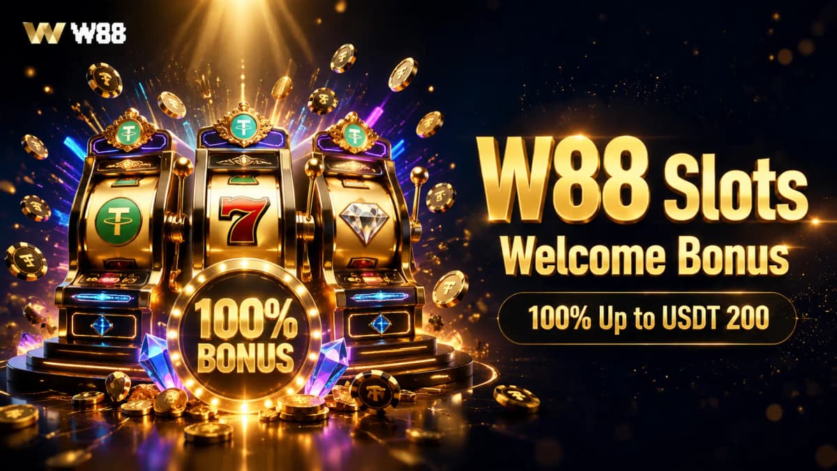 W88 Slots Welcome Bonus — 100% Match Up to USDT 200 (All 2026)