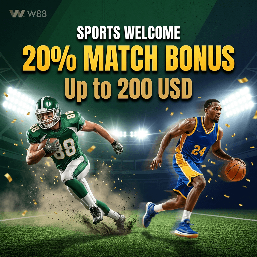 20% Sports Welcome Match — Up to $200 USD